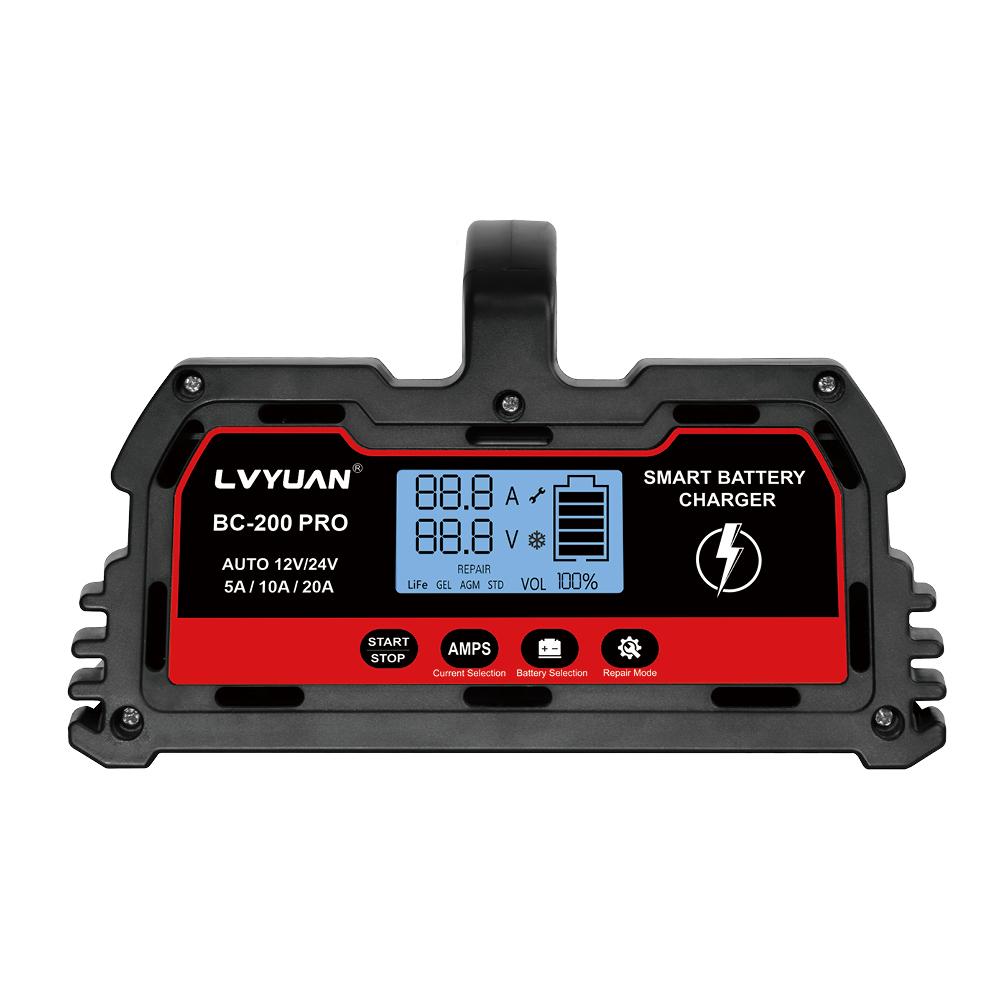 5A/10A/20A/30A 12V/24V z ładowaniem podtrzymującym, inteligentny podtrzymywacz do akumulatorów litowo-żelazowo-fosforanowych, akumulatorów kwasowo-ołowiowych