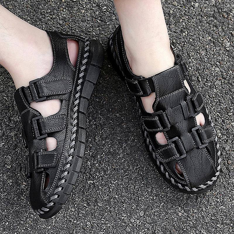 Модные горячие продажиМужские сандалии Летние для отдыха на пляже Мужские ретро удобные — фото 6