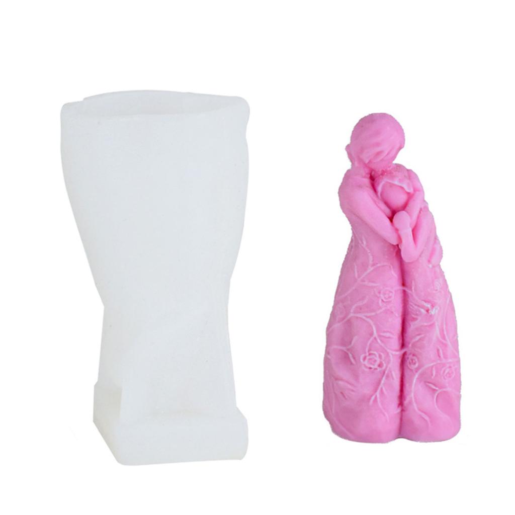 Rodiny Scalpture Forma na svíčku pro DIY svíčky, sádrové ozdoby, vánoční dárek, domácí dekorace, forma pro odlévání epoxidové pryskyřice