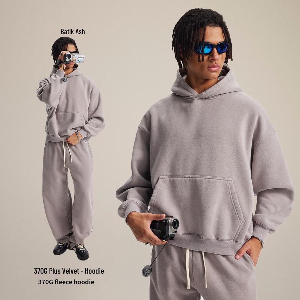 Chain Tide Menswear | 2025 Autumn/Winter Boxy Fit Ripped Distressed Hooded Sweatshirt with Plus Velvet