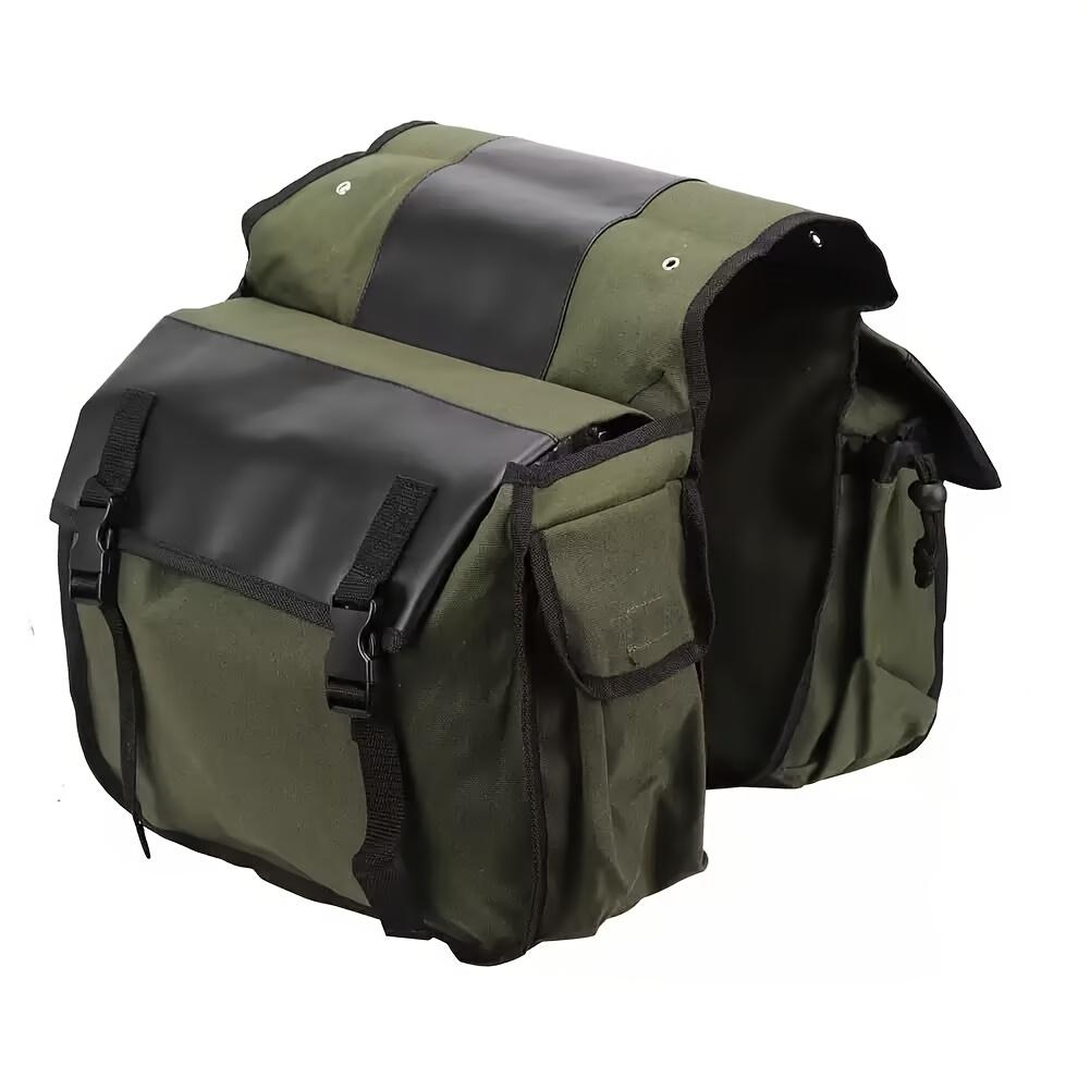 Multifunctional Motorcycle Side Bag, Large Capacity Pannier Bag Heavy-Duty Canvas Gear for Moto Storage