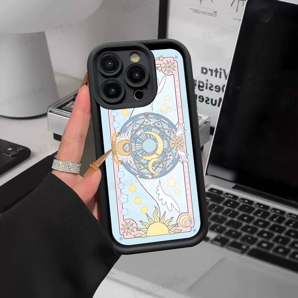 C-Cardcaptor Sakura Silicone Soft Phone Case For iPhone 17 16 14 13 12 11 15 Pro Max Plus Air Cover