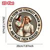 Vintage Strongest Woman of God Metal Tin Sign Retro Wall Art for Home Bar Cafe Garage