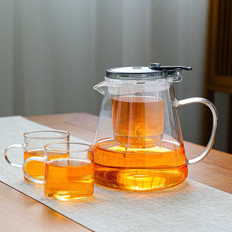 ZISIZ Heat-Resistant Glass Tea Infuser Pot