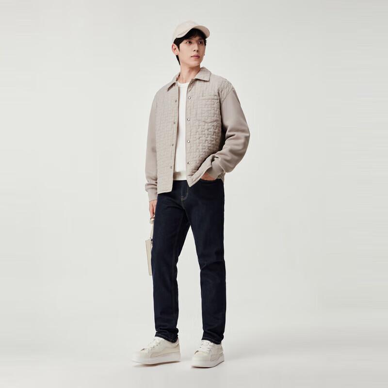 JOEONE Men's Wool Blend Straight-Leg Denim Jeans