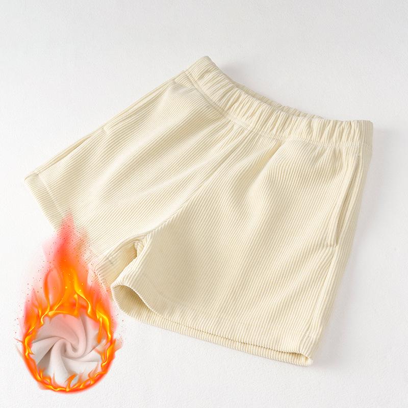 

Saidi Corduroy Women s A-line Wide Leg Bootcut Shorts with Elastic Waist for Autumn/Winter Extra Large слонова кістка