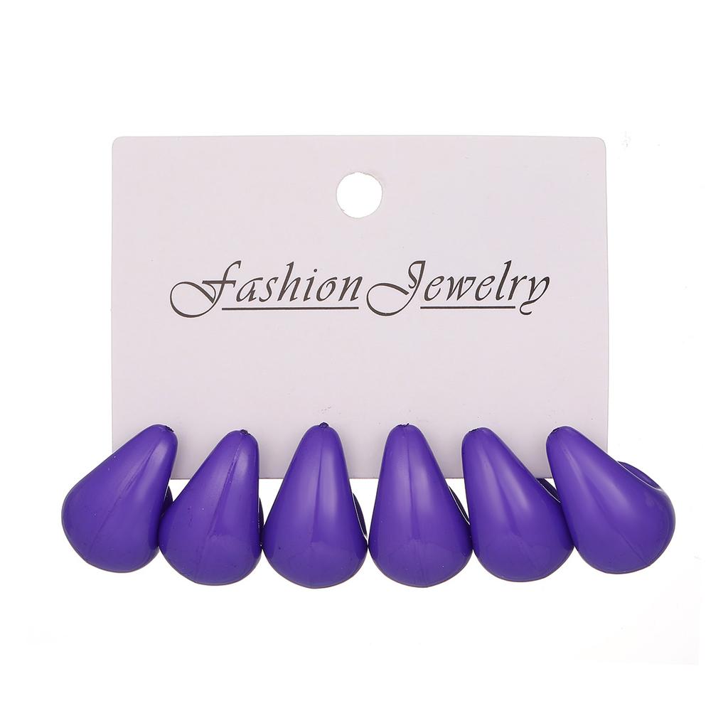 Wassertropfen-Ohrringset, Nische High-End Design Stecker, modische und vielseitige Pendlerohrringe.