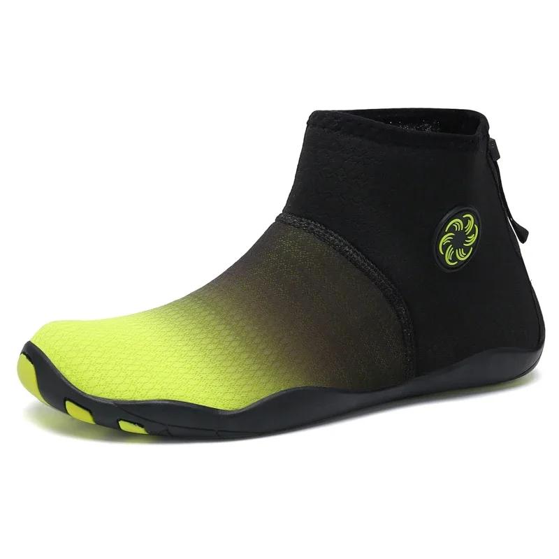 Unisex Schwimmen Wasser Schuhe High Top Barfuß Strand Aqua Schuhe Outdoor Sport Wandern Waten Turnschuhe Fitness Tauchen Surf Sandalen
