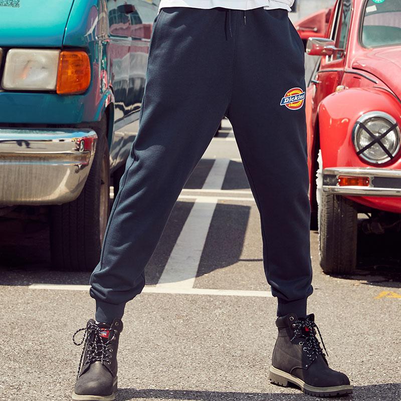 Dickies FW21 Side Logo Print Cuffed Knit Sweatpants Unisex bottoms Deep-Navy DK007066CG7