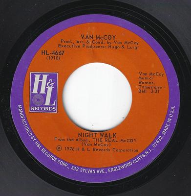7inch Record VAN MCCOY - Night Walk / Love Child HL4667 H & L Records 1976 US Soul/Funk Used