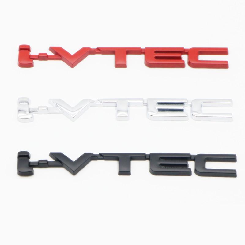 Bil 3D metall i-VTEC VTEC bil bakre bagasjeromskropp emblem-merke klistremerker for Honda CRV City Civic Hornet City Accord Insight