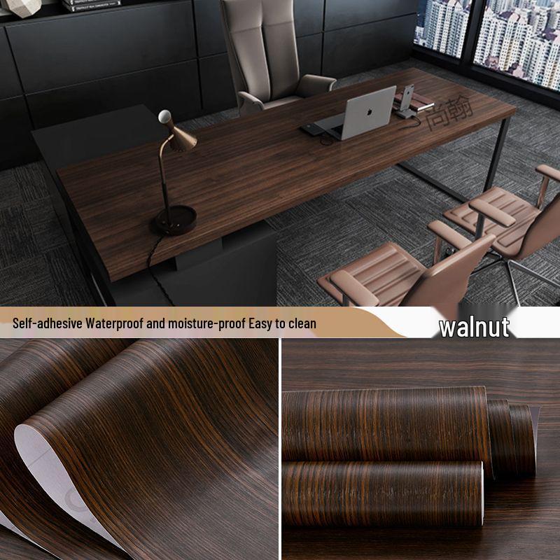 Tapet autoadeziv impermeabil cu aspect de lemn pentru birou, dulap și cabinet