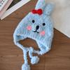 Sweet Rabbit Plush Earmuff Hat for Kids - Cute Pull-On Design, Perfect for Autumn/Winter Warmth, Ideal for Boys and Girls