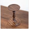 Dining table atmosphere candlestick black walnut wooden candlestick French medieval hand-turned candlestick ornaments