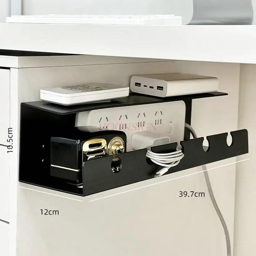 1pcs Plug In Socket Storage Box, Desktop Power Cord, Data Cable, Charging Cable, Sorting and Shading Device, Wire Management