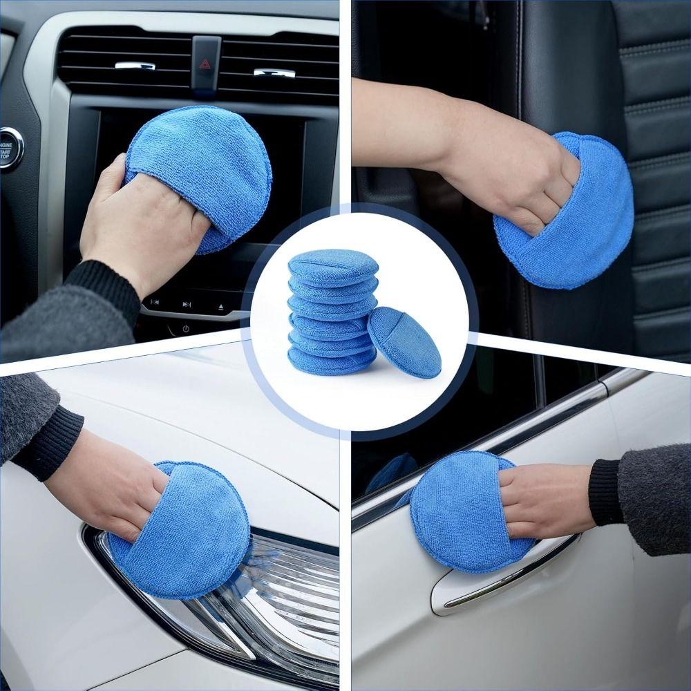 6pcs Ultra-Soft Cleaning Pads Rags Double-sided Cleaning Sponge Wipe  Auto Care
