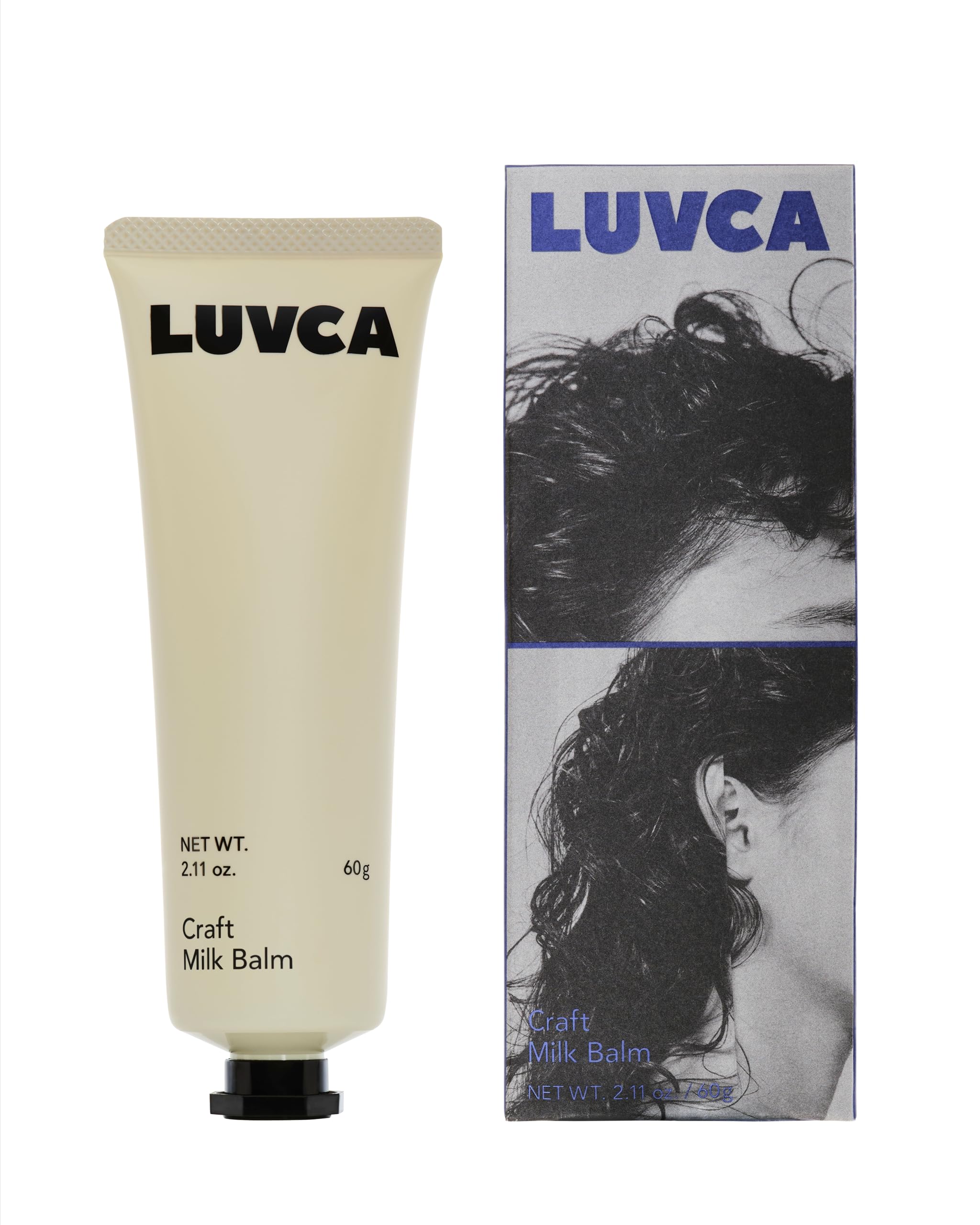 

LUVCA Craft Milk Balm 60g Hair Balm Hair Wax for Permed and Frizzy Hair, Creates Texture, Contains Skincare-Derived Moisturizing Ingredients
