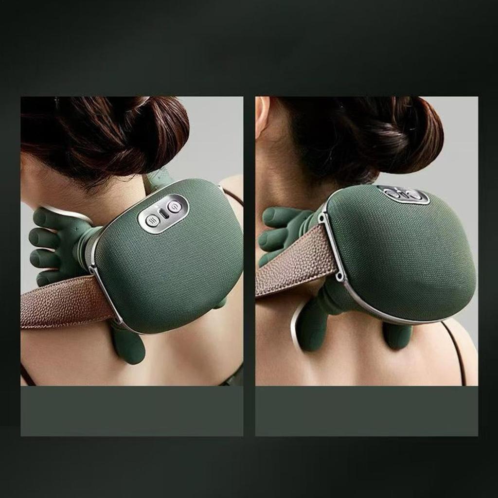Rechargeable Cordless Neck And Shoulder Massager Neck Massage 3 Speed 2 Heating Modes Muscle Relax Tool With Heat For Dad Mom