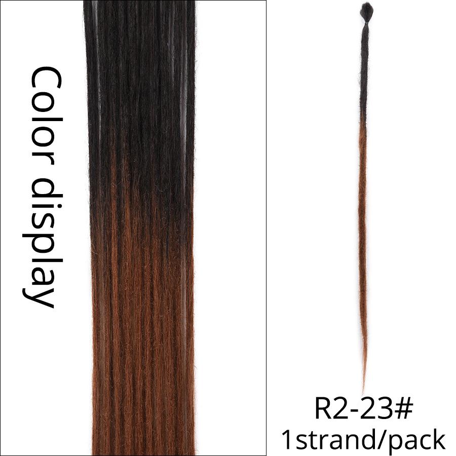 Estensioni Dreadlock fatte a mano al 100% Moda Reggae Capelli 20 pollici Morbidi Dreadlock all'uncinetto Trecce Capelli Ombre Colore 5 Pz / lotto