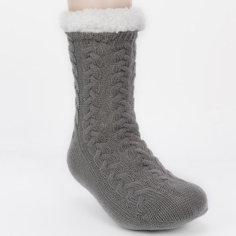 Women's Middle Socks Floor Socks Home  Sleep Christmas Socks Carpet Socks Autumn and Winter Plush Thickened