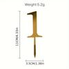 10pcs Acrylic Number Cake Toppers 0-9 for Birthday, Wedding - Golden Dessert Table Decorations.