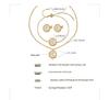 Women's Titanium Steel Jewelry Set: Crescent Moon Necklace, White Shell Earrings, and Non-Fading Bracelet.