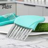 Kitchen Gadget for Vegetables Stainless Steel Potato Cutter, Wavy Blade French Fry Slicer, Manual Durable Food Slicer Tool Energy Saving Chopper