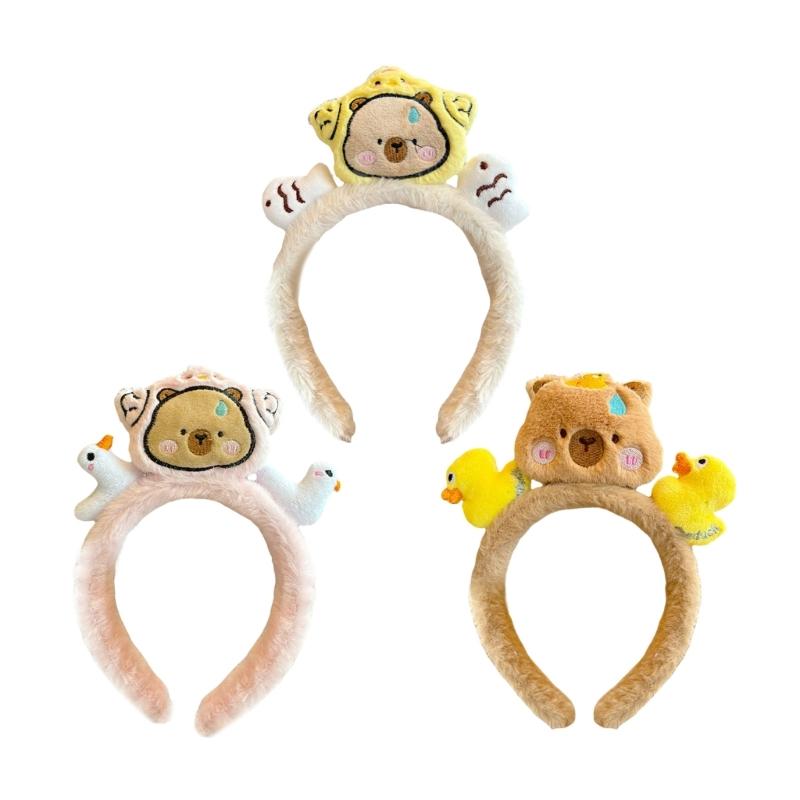 Lovely Cartoon Headbands Creative Pattern Hairbands Soft Comfortable Headdress for Women and Children