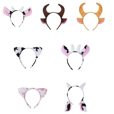 Practical Cartoon Cow Horn Headband with Soft Plush Suitable for Various Ages and Head Sizes Kids Teen Accessories