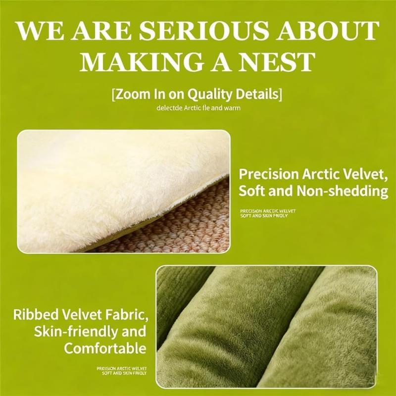 Winter Plush Cat Bed Warm Thickened Pet House Soft Cat Cave Sleeping Bed for Kittens Small Pets