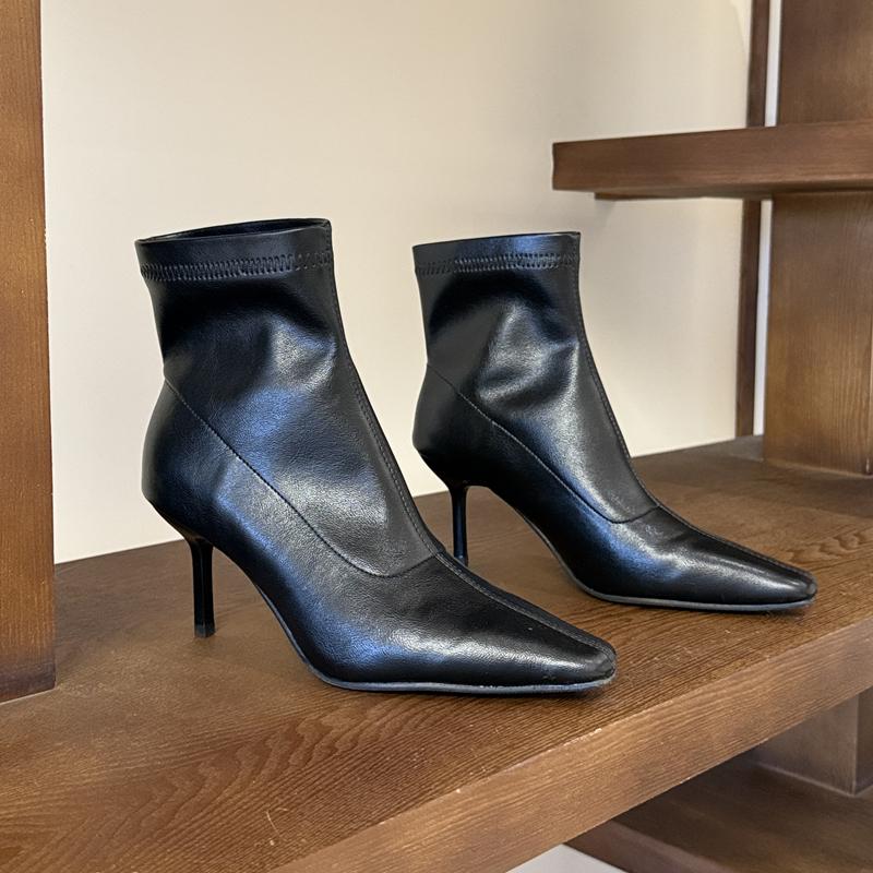 Fashion SUOJIALUN 2025 Winter New Brand Women Ankle Boots Fashion Yellow Pointed Toe Short Boots  Thin High Heel Outdoor Dress Pumps