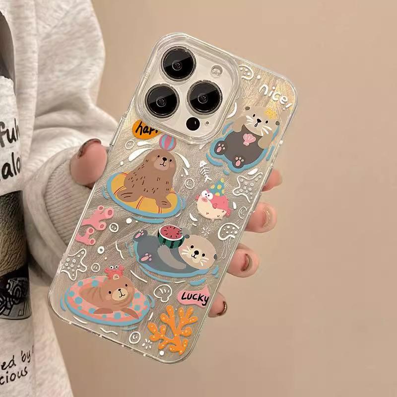 Zoo for iPhone15PRO mobile phone case 14 Apple 1312 hard 118pxins wind painted ultra-thin