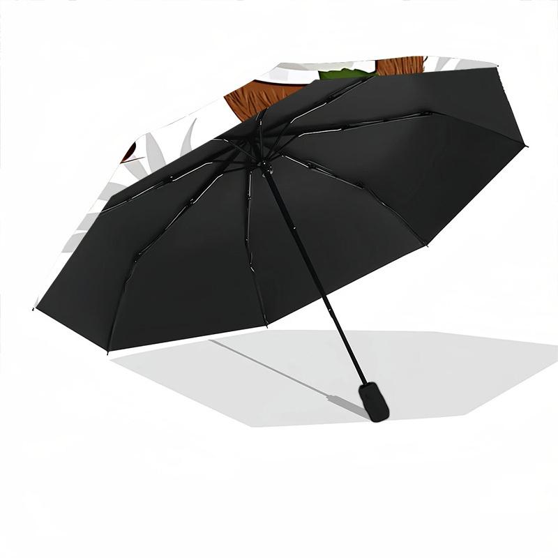 1pc Coconut Floral Pattern Automatic Open/Close Umbrella - Compact Travel Umbrella, Gift for Birthdayyy251208164