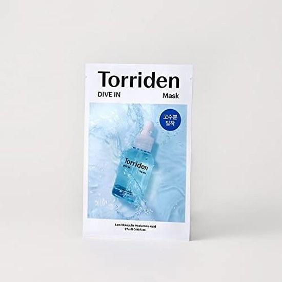 Torriden Dive Mask Pack 10 Sheets Official Authentic Product Face Sheet Hyaluronic Acid Korean Cosmetics Moisture Charge Hydrating Dry Skin Intensive