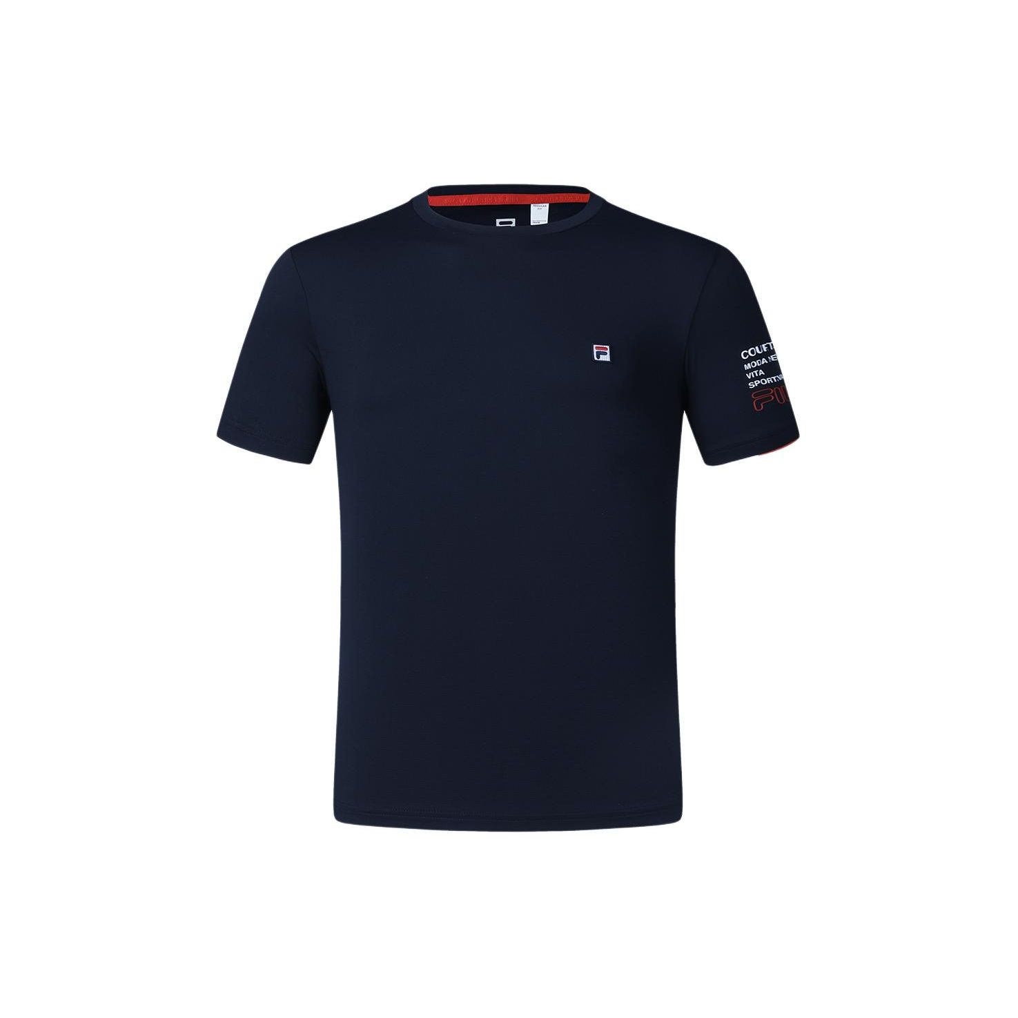 

Fila Буква Теннисная Вязаная Футболка с Коротким Рукавом Мужская Топы Королевско-Синий A51M423104A-NV M