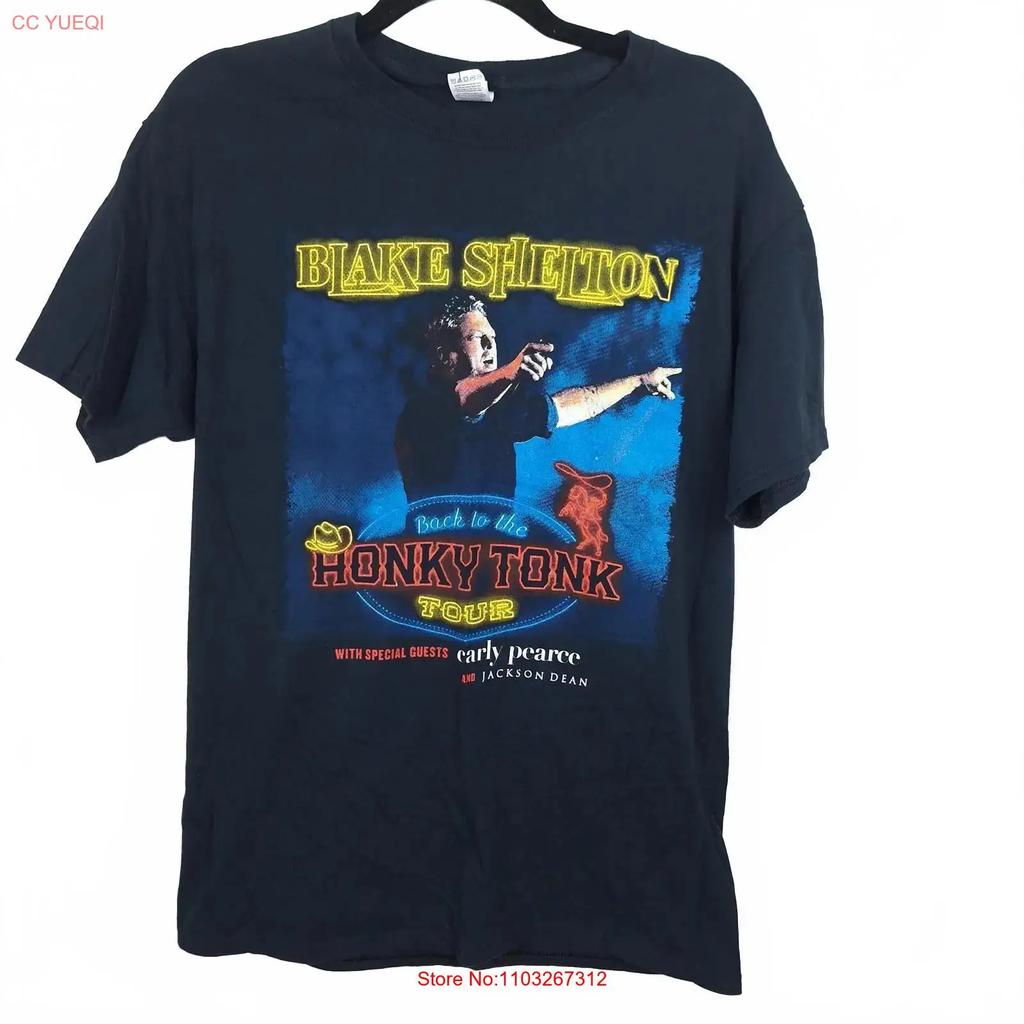 Blake Shelton Back To The Honky Tonk Concert T Shirt 2023 Medium Vintage Top For Everyday Wear Breathable Graphic Homme