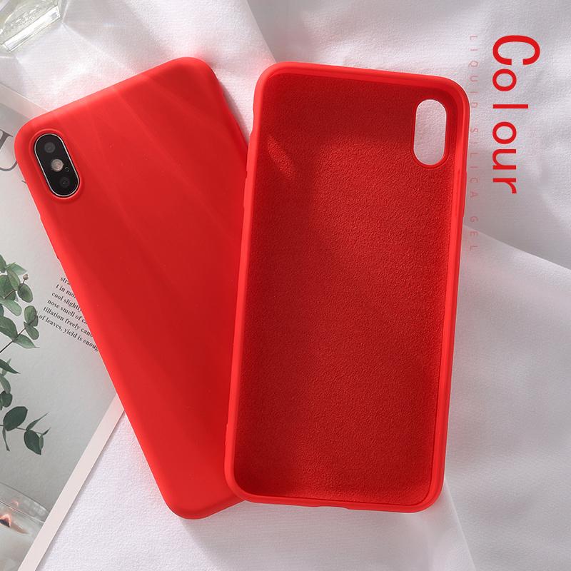 For Xiaomi Huawei iPhone Smausng Liquid Silicon PC Case Ultra Thin Shockproof