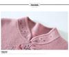 New Chinese Style Warm Fleece-Lined Qipao Collar Sweater for Middle-Aged & Elderly Women