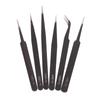6 Pcs Precision Tweezers Set Anti-Static Esd Tweezer Stainless Steel Repair Tools For Electronics Soldering Model Jewelry Makin