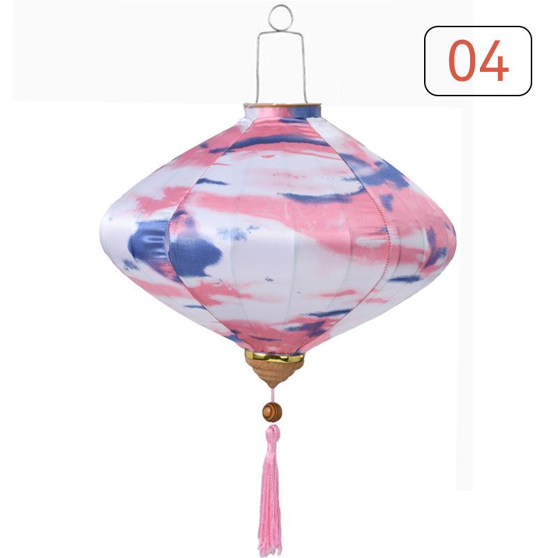 Seidenlaterne im chinesischen Stil 12/14 Zoll Antike Palastlaterne Vietnam Traditionell Mondfest Frühlingsfest Party Hängende Dekoration