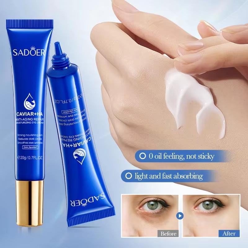 SADOER Caviar Hyaluronic Acid Eye Cream Anti Dark Circles Removal Eyes Bags Firming Moisturizing Beauty Eyes Skin Care Products
