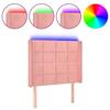VidaXL LED Headboard Bedroom Furniture Single Bed Accessory Headboard Bed Frame Interior Pink 3124095