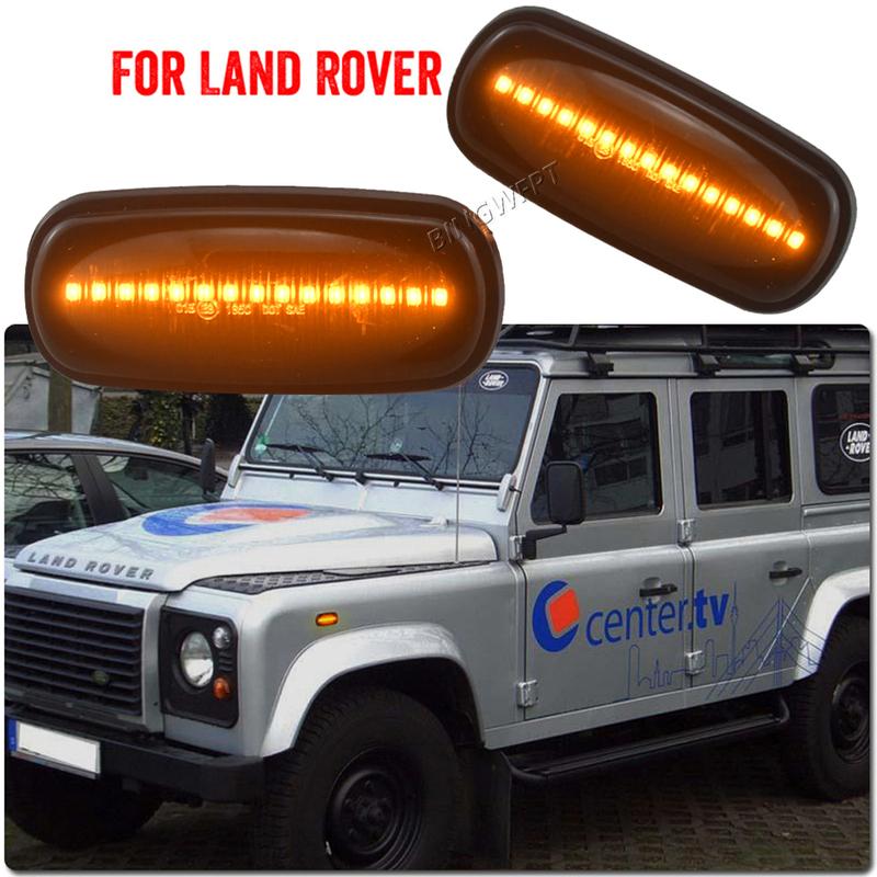 LED Side Marker Light Dynamic For Land Rover Discovery 2 1999-2004 Defender Freelander 1 2002-2005 Turn Signal Flowing Light