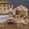 Creative Wooden Calendar Ornament - Small Desktop Date Display & Photo Props