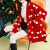 Women Fruit Printting Knitted Sweater Cardigans Single Breasted Long Sleeve Loose Sweater Tops