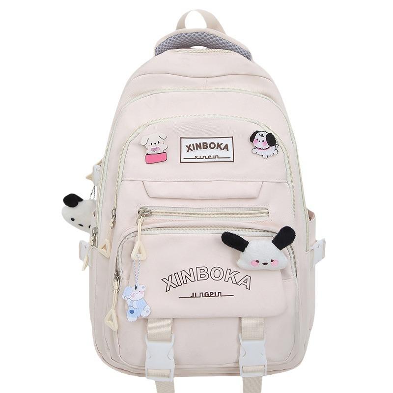 Schoolbags for College Girls Simple and Cute Large Capacity High School Junior High School Students Two Piece Backpack Bag