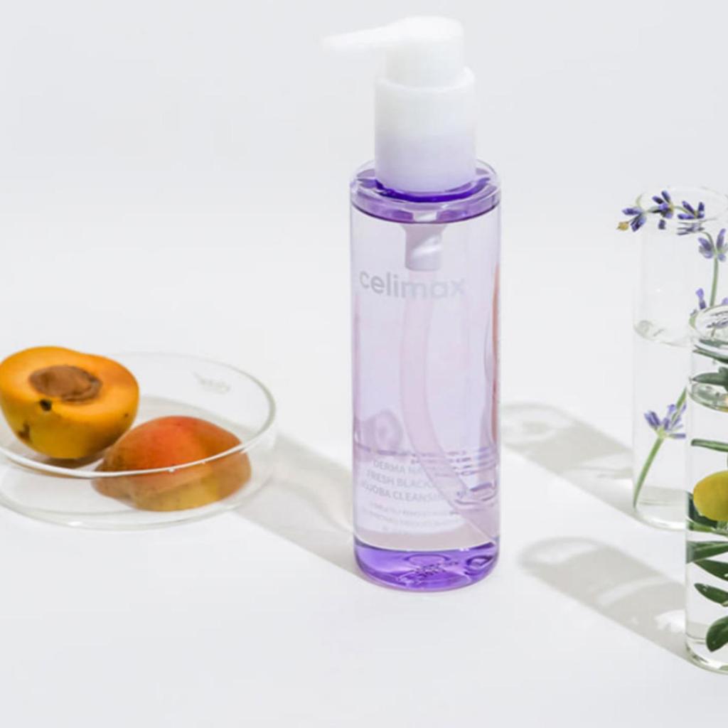 1+1 CELIMAX Derma Nature Fresh Blackhead Jojoba Cleansing Oil Set Duo – Pulizia Profonda 150ml x 2 con Misura da Viaggio Bonus 20ml