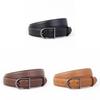 Genuine Leather Womens Belt With Metal Pin Buckle For Casual Or Office Wear