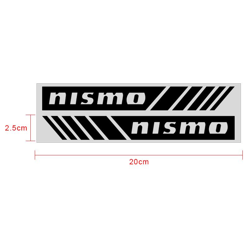 2PCS Car Rearview Mirror Decoration Emblems 3D Sticker Styling For Nissan Nismo Almera Tiida Juke Teana Qashqai 350Z 370Z GTR