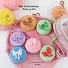 Cartoon Plush Coin Purse: Cute Portable Mini Bag for Earphones and Accessories